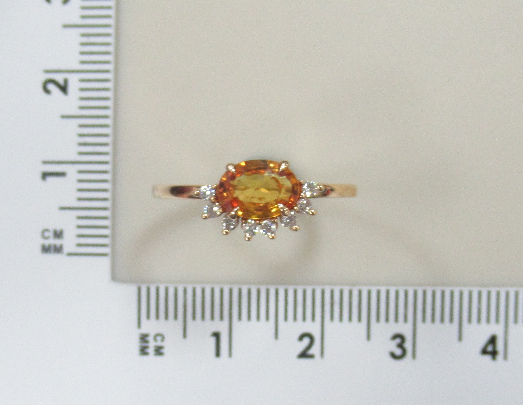 Кольцо из золота с цитрином